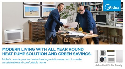 Paolo Lorini, Head of MRDM, teamed up with top Italian interior designer, Matteo Nunziati, to introduce Midea’s latest multi splits system, an all year round one-stop heat pump solution.