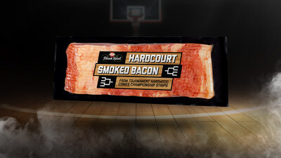 Introducing Hardcourt Smoked HORMEL® BLACK LABEL® Bacon, a first-of-its-kind bacon smoked with the actual northern cherry maple wood used to make the final floors of the 2023 college basketball tournament.
