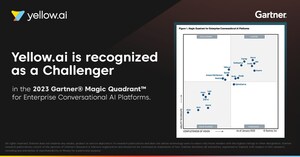 Yellow.ai recognized as a Challenger in the 2023 Gartner® Magic Quadrant™ for Enterprise Conversational AI Platforms