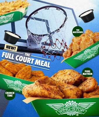 专为观看篮球比赛，Wingstop推出了三种新口味，抓住了比赛的精髓，可以在全场套餐中品尝。