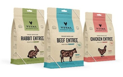 Vital Essentials will unwrap an all-new look of its premium raw dog and cat food, treats and supplements at Global Pet Expo 2023
The pet food brand introduces its new look and packaging at retail this spring