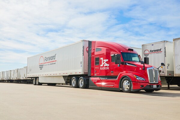 Forward and Kodiak Robotics Become First Companies to Operate Consistent Autonomous Trucking Service Between Dallas and Atlanta