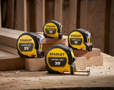 New STANLEY® CONTROL-LOCK™ Tape Measures put you in total charge from tape blade reach through retraction.