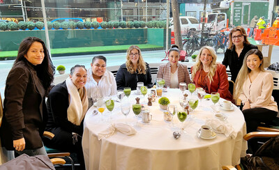 Shawmut employee-owners with Shawmut’s chair of the board Kimberly Bishop during one of the New York breakfast panels.