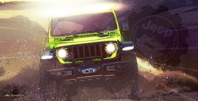 Trail time! The first Jeep® brand and Jeep Performance Parts by Mopar concept sketches hint at two of the several new concept vehicles heading to the 57th annual Easter Jeep Safari, scheduled for April 1-9, 2023 in Moab, Utah. One of which is set to conquer Moab’s tumultuous backcountry trails in absolute silence, and further highlights the Jeep brand’s vision of accomplishing Zero Emission Freedom.