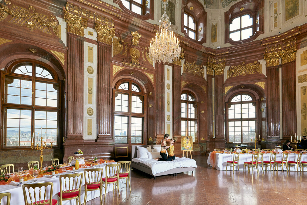Emma Transforms Marble Hall in Belvedere Palace Into Vienna's Most Beautiful Bedroom - Vimarsana News