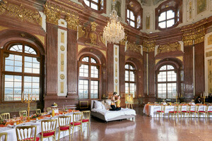 Emma Transforms Marble Hall in Belvedere Palace Into Vienna's Most Beautiful Bedroom