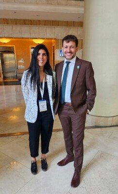 Victoria Meza, Sr. Sales Manager Utility South Cone of LONGi Solar, and Diego Pardow, Minister of Energy of Chile.