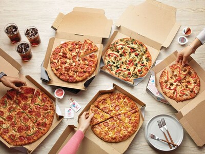 Domino's is celebrating college basketball’s biggest month by offering customers 50% off all menu-priced pizzas ordered online from March 20-26.