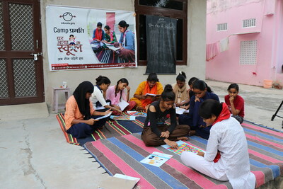 Girls at Camp Vidya, a learning camp by Project Pragati.