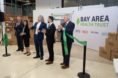 Bay Area Health Trust hosted an official opening of their newly expanded facility on March 17 in Hamilton. Joining their President and CEO Peter Kalra (centre) for the official ribbon cutting were Hamilton elected officials and business leaders (pictured left to right) Hamilton Health Sciences President and CEO, Rob MacIsaac, Canada’s Minister responsible for the Federal Economic Development Agency for Southern Ontario, Hon. Filomena Tassi, Bay Area Health Trust’s incoming Board Chair, Mark John Stewart, and Ontario’s Minister of Tourism, Culture, and Sport, Hon. Neil Lumsden. (CNW Group/Bay Area Health Trust)