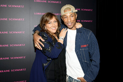 Pharrell Williams with world-renowned American jeweller Lorraine Schwartz