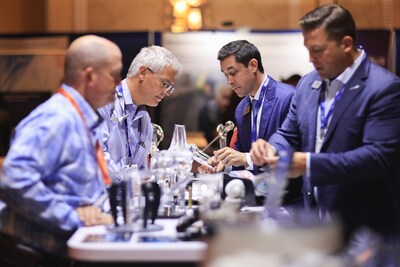 Crowded exhibits halls with significant time each day allotted for attendees to interact with industry on the latest innovations and techniques.