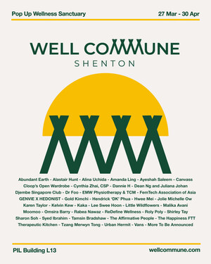 Well Commune: Shenton Is The New Wellness Space For All from 27th March to 30 April 2023
