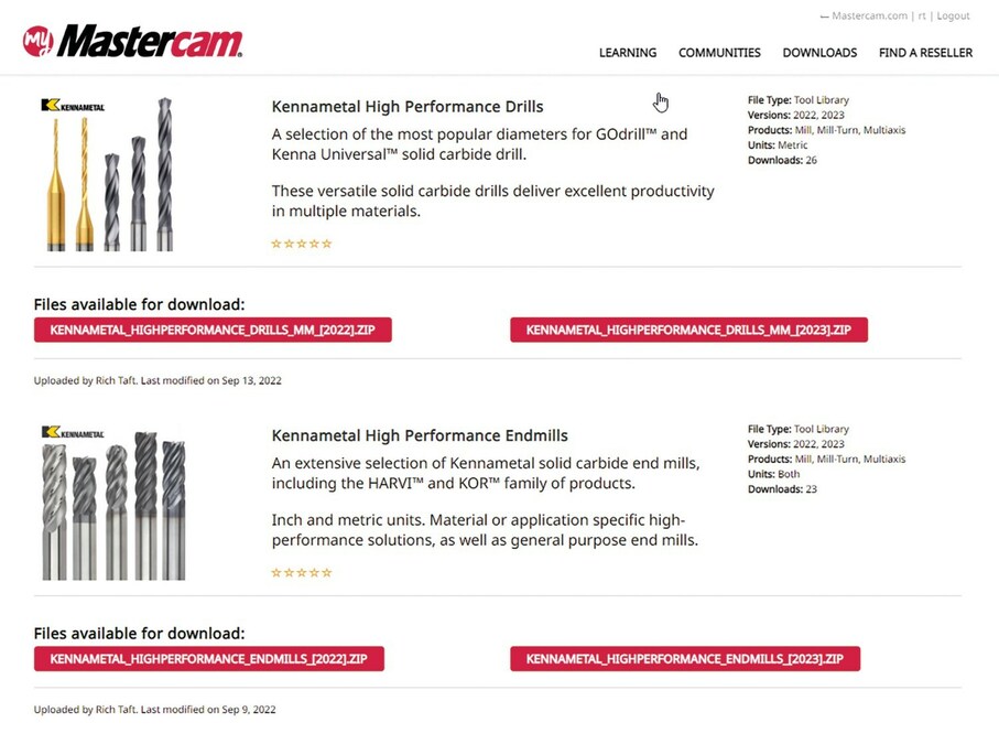 New Kennametal Tool Library Available for Mastercam - Vimarsana News