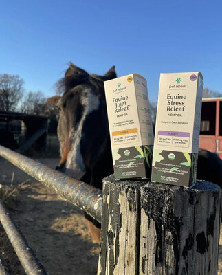 Pet Releaf's new functional CBD oils – for Stress and Hip & Joint – are available for equine in addition to dogs and cats.