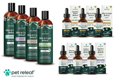 Pet Releaf will have several new products on display at Global Pet Expo, including functional CBD oils for dogs, cats, and equine, plus CBD shampoos and conditioners for dogs.