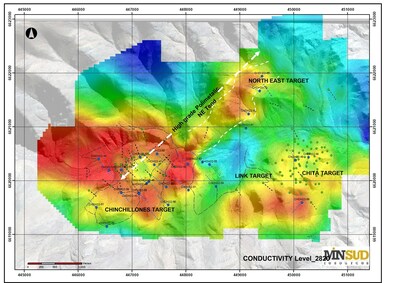 Map 2: New Target NE location & drillholes (CNW Group/Minsud Resources Corp.)