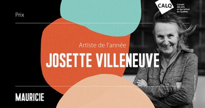 Josette Villeneuve remporte le Prix du CALQ - Artiste de l'année en Mauricie (Montage photo: Conseil des arts et des lettres du Québec) (Groupe CNW/Conseil des arts et des lettres du Québec)