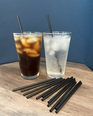 Aircarbon black straws