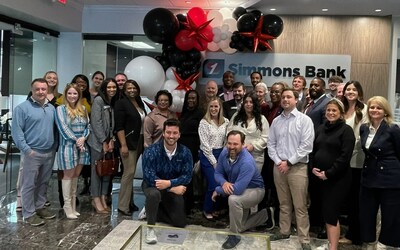 Simmons Bank associates celebrated the grand opening of the Crescent Center