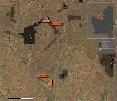 Figure 1: Regional Location of Strelley Gorge and Tambourah North projects. (CNW Group/Macarthur Minerals Limited)