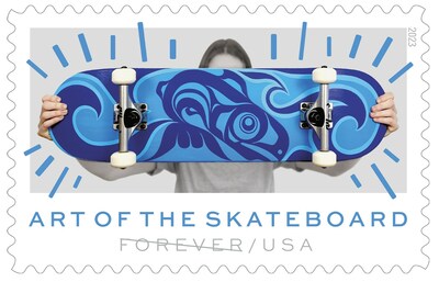 Estampillas Forever Art of the Skateboard (Crystal Worl) - Servicio Postal de los Estados Unidos
