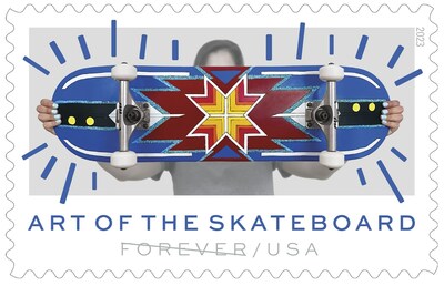 Estampillas Forever Art of the Skateboard (Di'Orr Greenwood) - Servicio Postal de los Estados Unidos