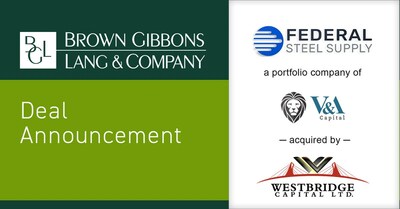 Brown Gibbons Lang & Company (BGL) is pleased to announce the sale of Federal Steel Supply (FSS), a leading distributor of industrial products including pipes, fittings, flanges, and valves, and portfolio company of lower-middle market private equity firm V&A Capital. FSS was acquired by Westbridge Capital Ltd., a Canada-based private management company. BGL’s Metals & Metals Processing investment banking team served as the exclusive financial advisor to FSS in the transaction.