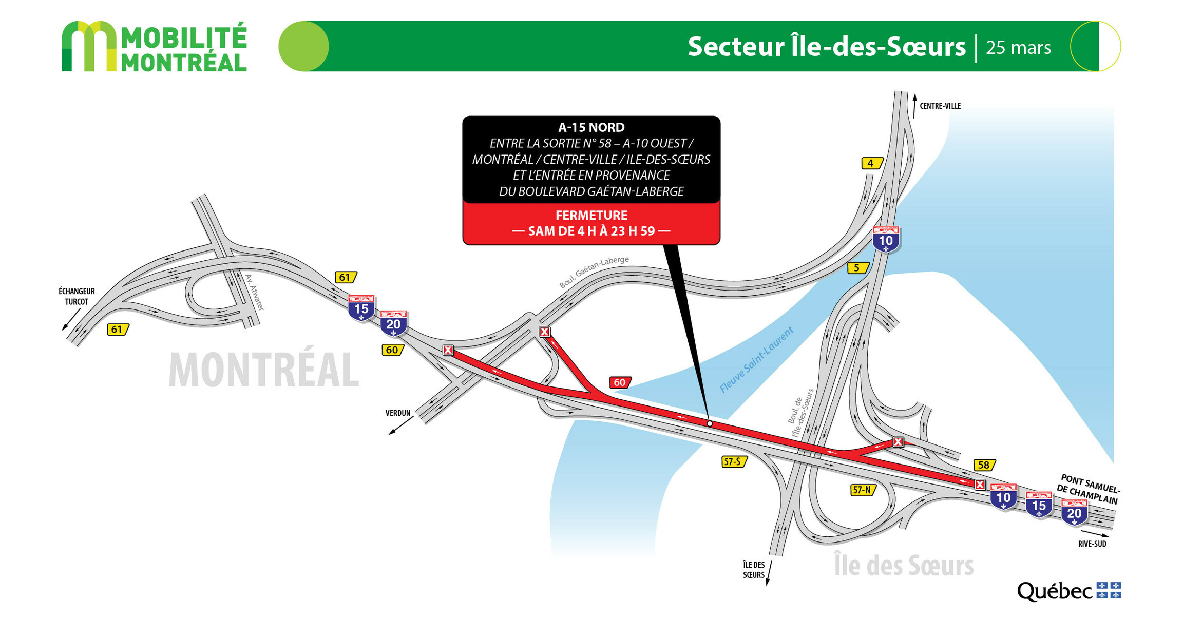 PLANIFIER SES DÉPLACEMENTS DURANT LA FIN DE SEMAINE DU 24 AU 27 MARS
