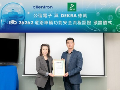 Clientron Corp. Obtained DEKRA ISO 26262 Automotive Functional Safety Certificate