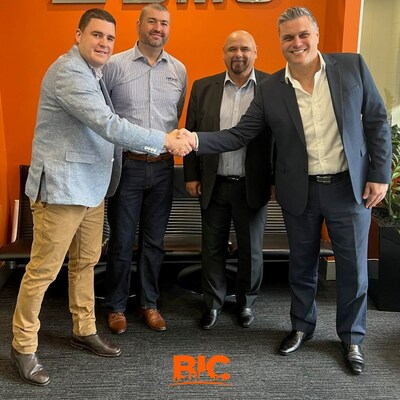 BIC CEO Tony Gorgovski with Craig Dowell – Abco Director, as well as Shaun Gilchrist – Abco Group Marketing Manager and Alan Timmins - Abco Business Development Manager.