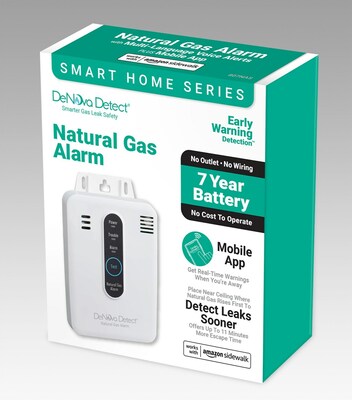 DeNova Detect Natural Gas Alarm works with Amazon Sidewalk