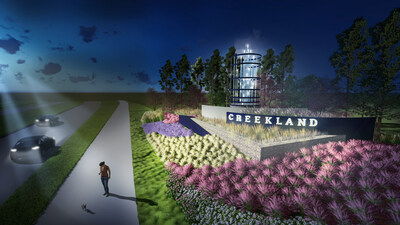 Caption: Rendering of Community Monument at Creekland Village at Bridgeland | New Homes in Cypress, TX by Century Communities