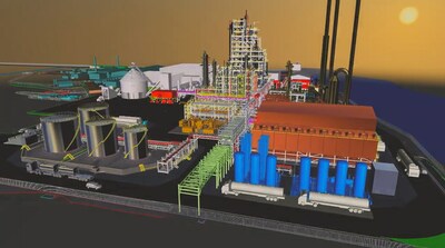 Artist's rendering of the Varennes Carbon Recycling facility. (CNW Group/Canada Infrastructure Bank)
