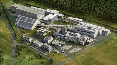 Rock Tech Lithium - securing critical minerals with its first European lithium hydroxide conversion plant in Guben, Germany. It will start operation in 2025. (CNW Group/Rock Tech Lithium Inc.)