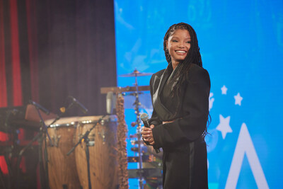 “Disney's The Little Mermaid” star and Disney Dreamers Academy celebrity ambassador Halle Bailey shares words of wisdom with the 2023 Disney Dreamers Academy class during the commencement ceremony at Walt Disney World Resort in Lake Buena Vista, Fla. on March 26, 2023. The Disney Dreamers Academy is a mentorship event hosted annually by Walt Disney World Resort to foster the dreams of 100 Black students and teens from underrepresented communities around the country. (Charlene Morrison, photo)