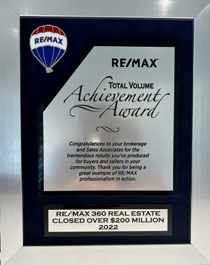 RE/MAX 360 Real Estate, Coral Gables, FL Recognized for Exceeding $200 Million in Commercial and Residential Sales Volume by RE/MAX, LLC