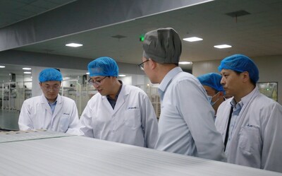 Samsung C&T delegation visited JA Solar's manufacturing base in Anhui Province