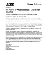 THE PEOPLE OF ATCO PLEDGE $3.6 MILLION FOR CHARITIES (CNW Group/ATCO Ltd.)