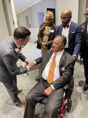 Drexel Hamilton President, John Martinko, with Reverend Jesse Jackson at the 26th Annual Rainbow Push Wall Street Economic Summit at the New York Stock Exchange (NYSE) on March 20th.