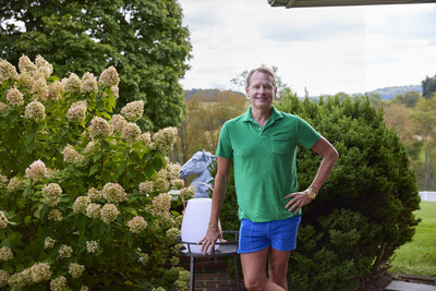 Carson Kressley collaborates on outdoor entertaining decor with Ballard Designs for his popular Pennsylvania horse farm retreat.