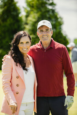 Anne Marie Dougherty, CEO of the Bob Woodruff Foundation, and Bob Woodruff, co-founder of the Bob Woodruff Foundation, at the Veterans Classic in Westhampton Country Club.