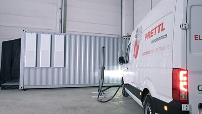 Containerized charging can charge up to 20 vehicles with 400 kilowatts per vehicle, with the potential to deliver up to 700kW.