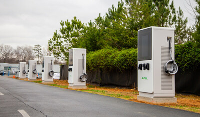 Five Autel Maxicharger DC Fast charging stations make charging electric vehicles at the Atlanta Motorsports Park (AMP) fast and easy. These EV 