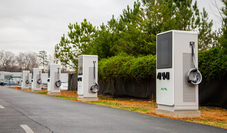 Five Autel Maxicharger DC Fast charging stations make charging electric vehicles at the Atlanta Motorsports Park (AMP) fast and easy. These EV "superchargers" offer up to 180kW of charging, providing up to 125 miles of range in 10min with a maximum 400A output current. A total charge requires just 20 – 30 minutes for most vehicles.