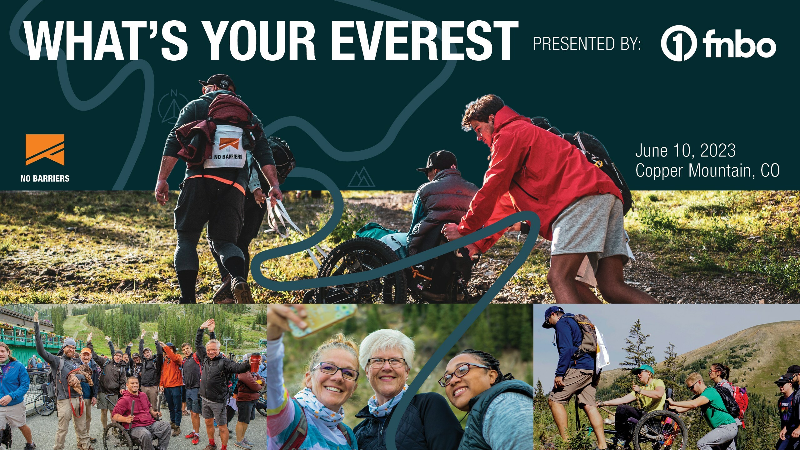 No Barriers What's Your Everest presented by FNBO is a community hike welcoming individuals of all ages, abilities and backgrounds. In addition to experiencing team building and the power of breaking barriers, participants fundraise to support the No Barriers mission, impacting the lives of sidelined communities. Registration is now open!