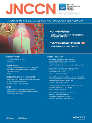 April 2023 issue of JNCCN--Journal of the National Comprehensive Cancer Network now available at JNCCN.org.