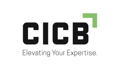 CICB's logo includes their tagline, "Elevating Your Expertise." They provide world-class support services, education, and expertise in the lifting industry. (PRNewsfoto/Crane Inspection & Certification Bureau LLC)