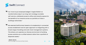 Powered by SwiftConnect, Bridge Commercial Real Estate Introduces Employee Badge in Apple Wallet for Corporate Employees and Tenants